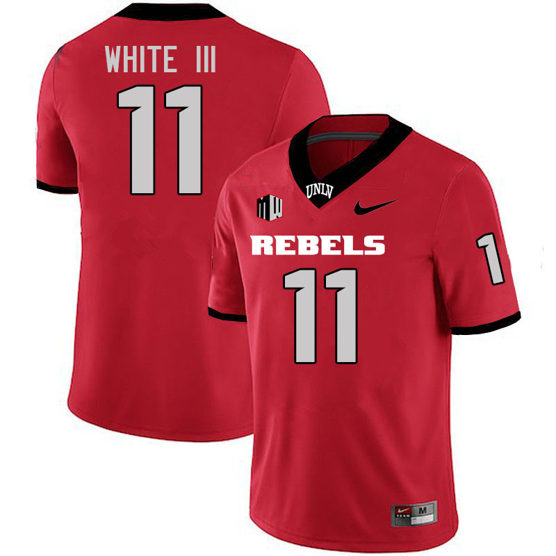 Men #11 Ricky White III UNLV Rebels College Football Jerseys Stitched-Scarlet